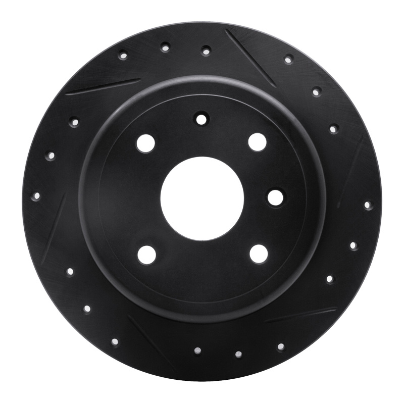 Chevrolet Epica Brake Rotor (1) - Rear Right - R1 Concepts - Drilled & Slotted - Black - `04-`10